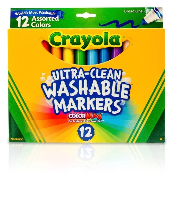 12 Colors Board Line Ultra Clean Washable Marker