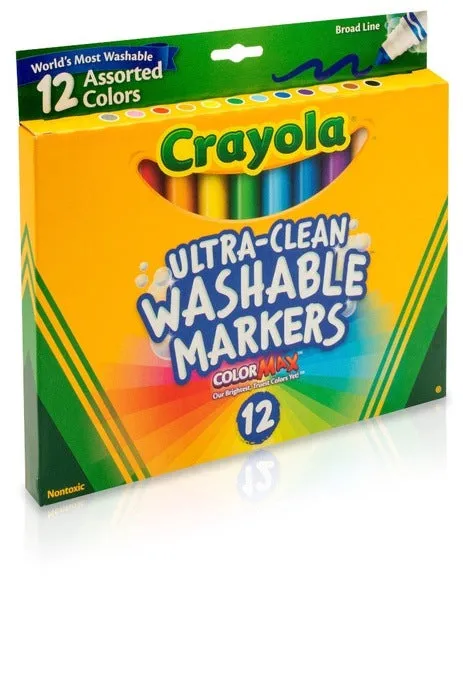 12 Colors Board Line Ultra Clean Washable Marker