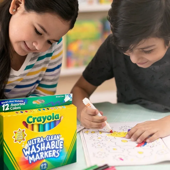 12 Colors Board Line Ultra Clean Washable Marker