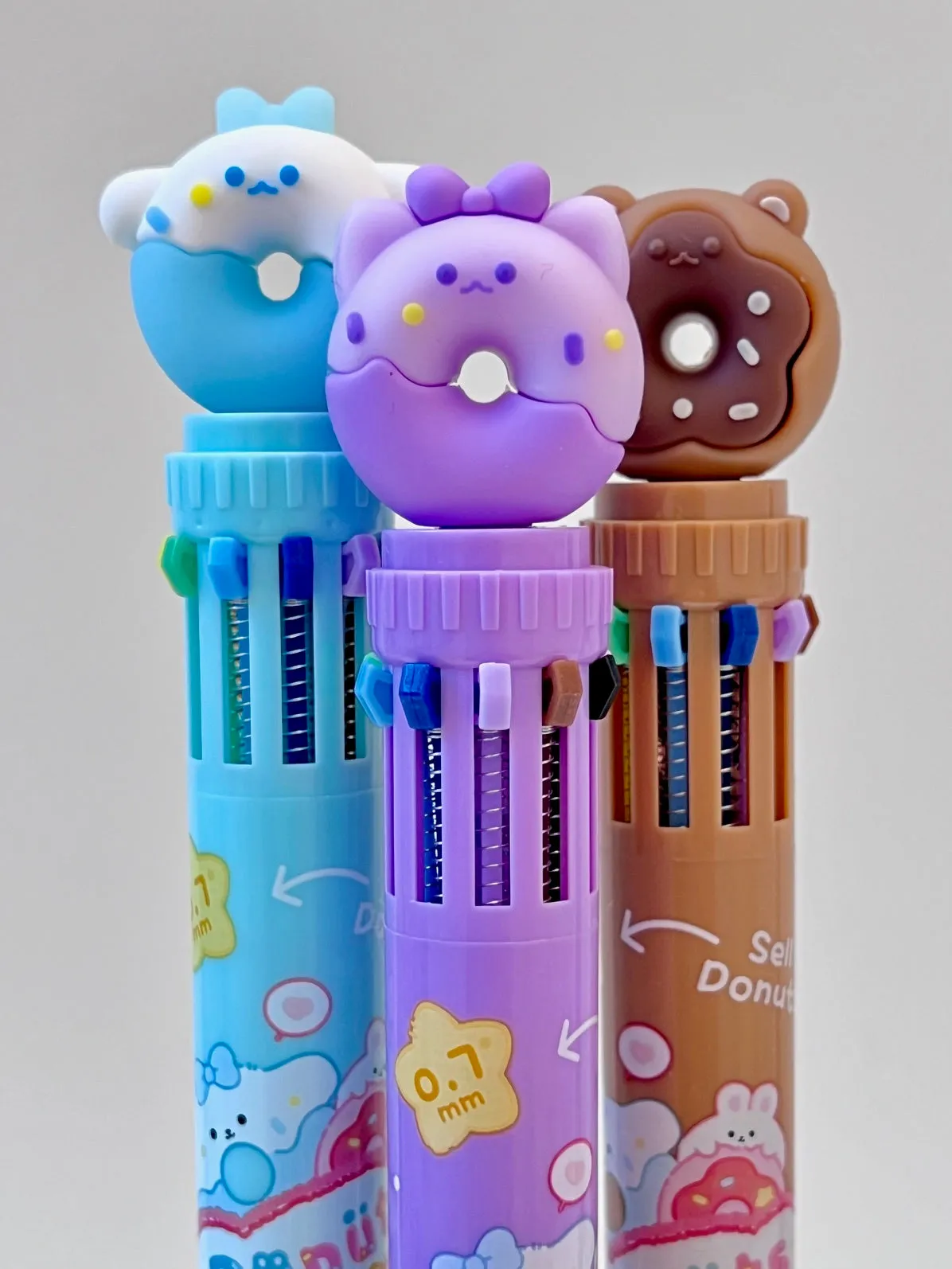 23012 DONUT 10-COLOR RETRACTABLE BALL PEN-36