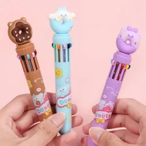 23012 DONUT 10-COLOR RETRACTABLE BALL PEN-36