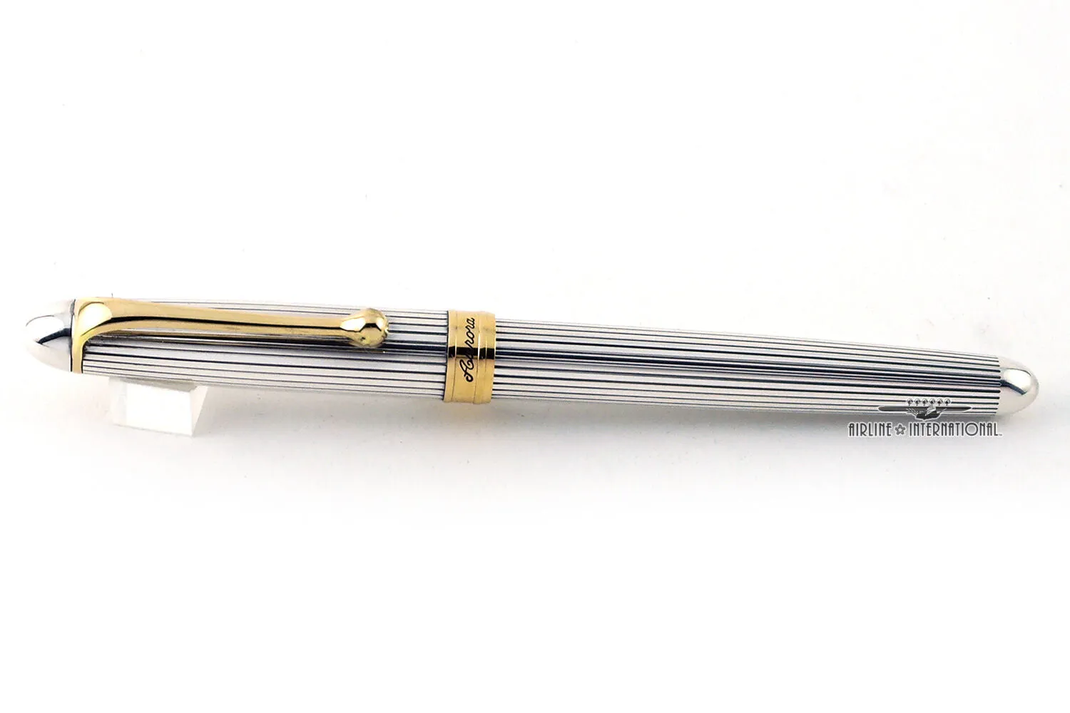 Aurora Argento Massiccio .925 Silver/Black Resin Fountain Pen