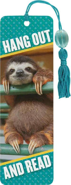 baby sloth | beaded bookmark