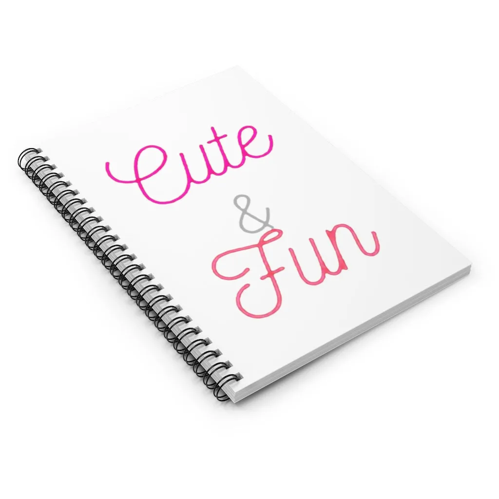 Cute and Fun Spiral Notebook - Ruled Line