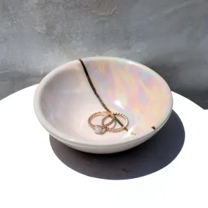 Large Dipped Iridescent Ring Dish