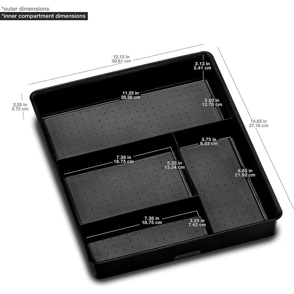 Madesmart Grip Base Junk Drawer Organiser Carbon