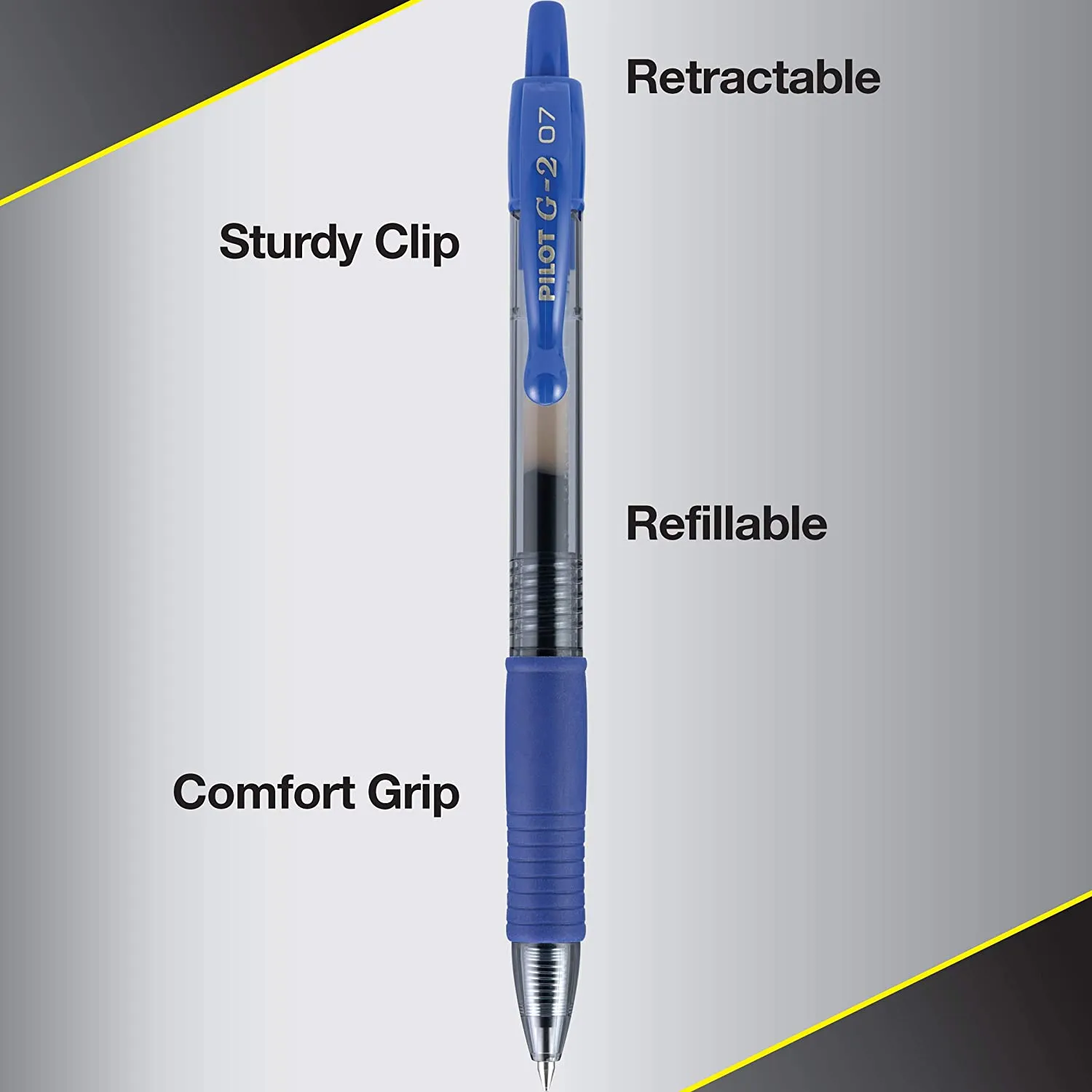 PILOT G2 Premium Refillable & Retractable Rolling Ball Gel Pens, Fine Point, Assorted Color Inks, 10-Pack (31236)