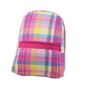 POPSICLE PLAID SEERSUCKER MEDIUM BACKPACK by mint