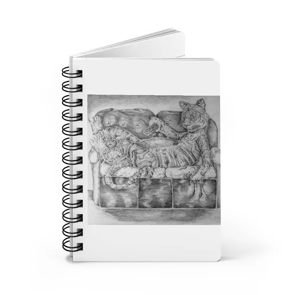 Tiger on a Couch Spiral Bound Journal