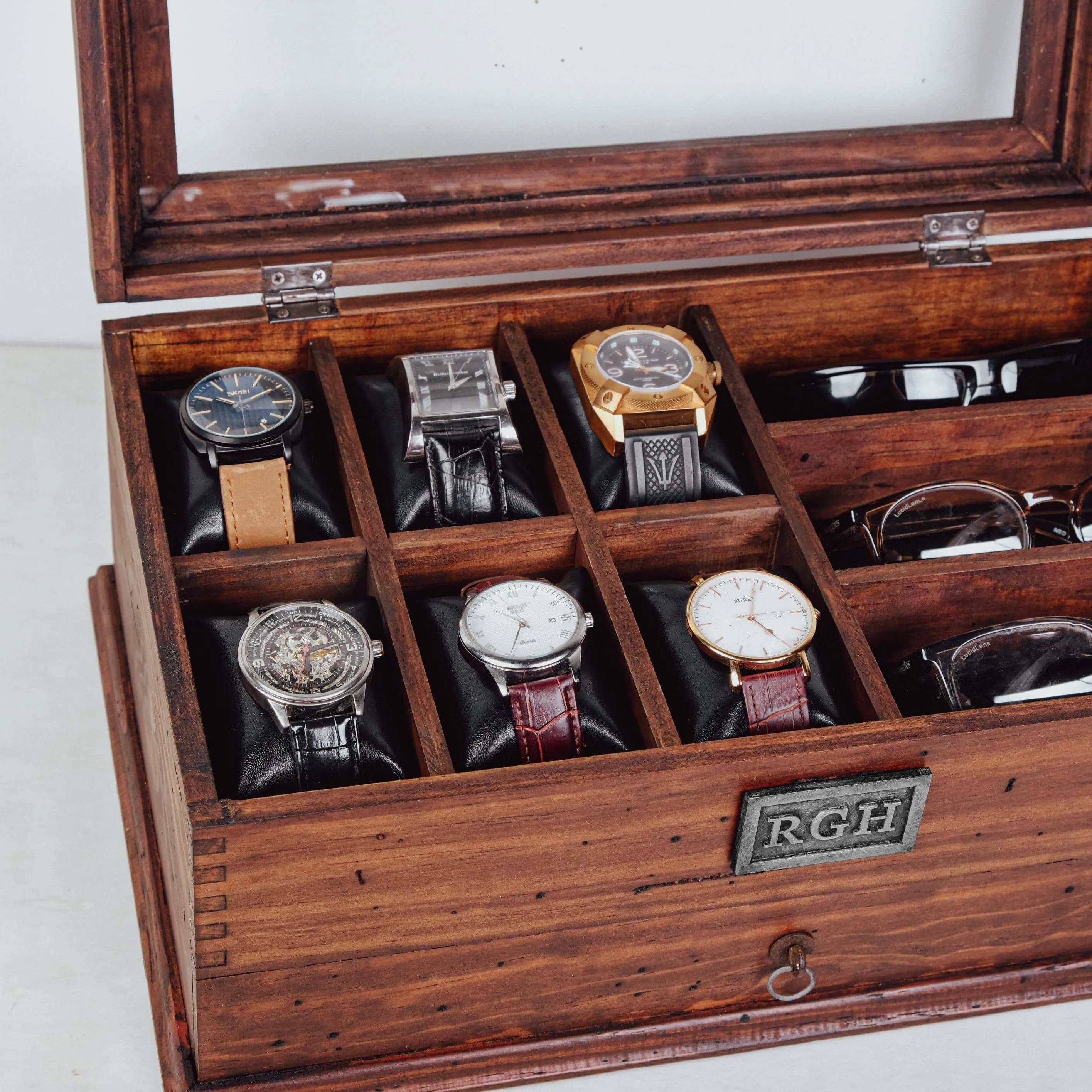 Watch Box and Sunglasses with Drawer No. 6-3