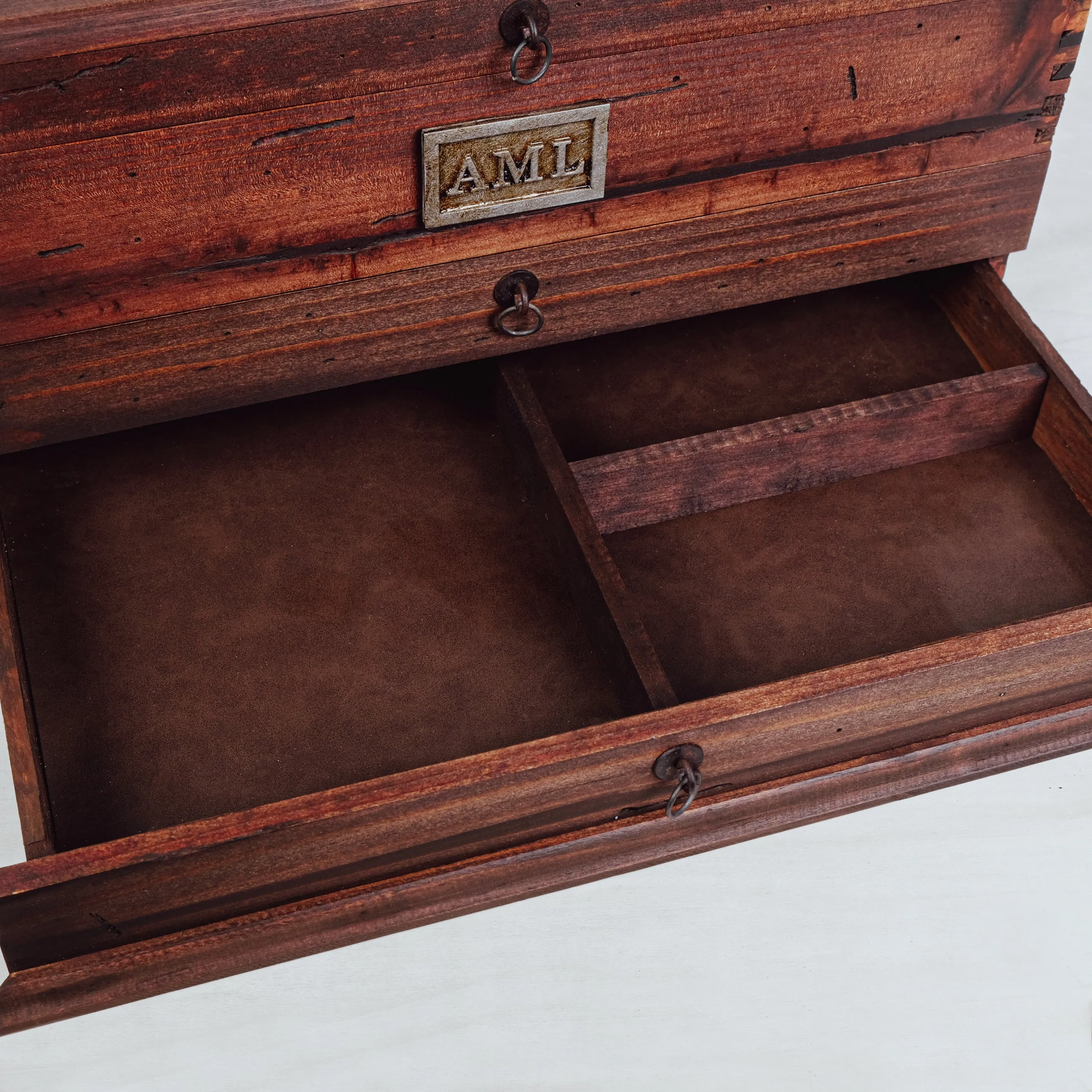 Watch Box for 10 Watches with Double Storage Drawer