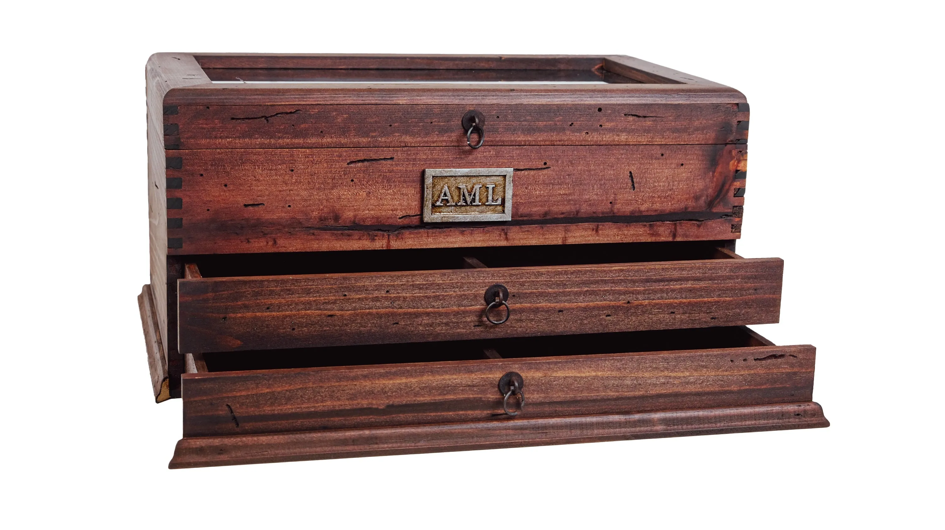Watch Box for 10 Watches with Double Storage Drawer